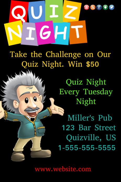 quiz night flyer template|Free Movie Night Flyer Templates .